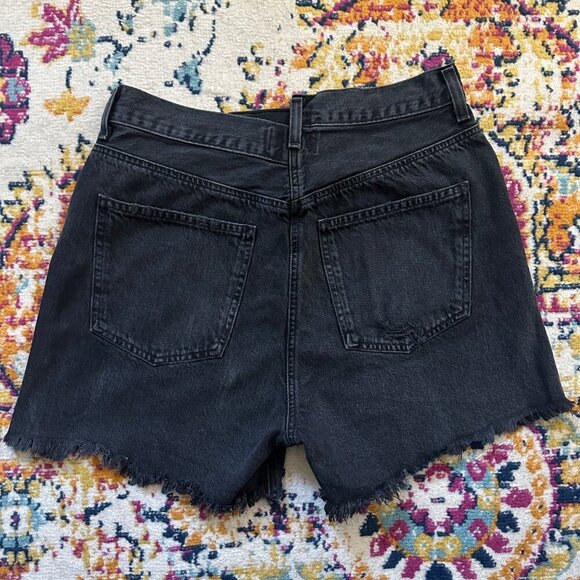Agolde Criss Cross Jean Short Hitchhike Womens Size 28 Distressed High Rise Goth - Picture 9 of 10
